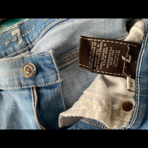 7 for all mankind jeans skinny jeans light wash - Picture 4 of 4